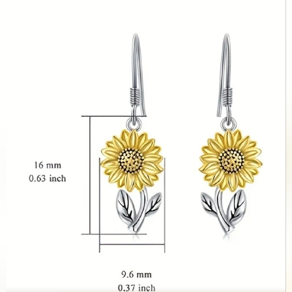 Petite Dainty‎ Sunflower Dangle Earrings 2/$15‎ 3/$20 4/$25 - Picture 4 of 5